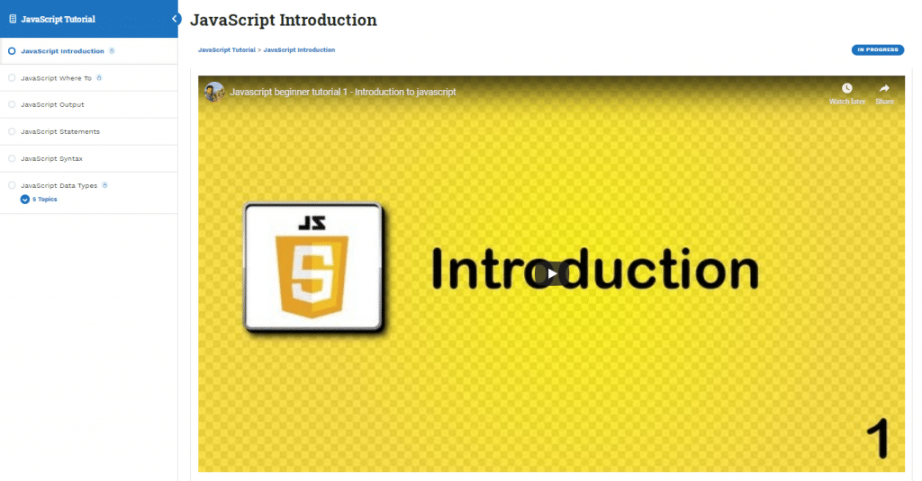 Learnmate single lesson page Learnmate single lesson page