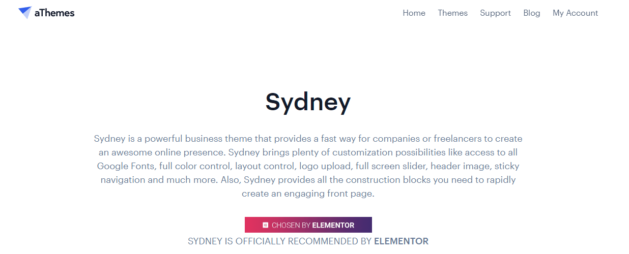 Sydney- WordPress Themes for Bloggers