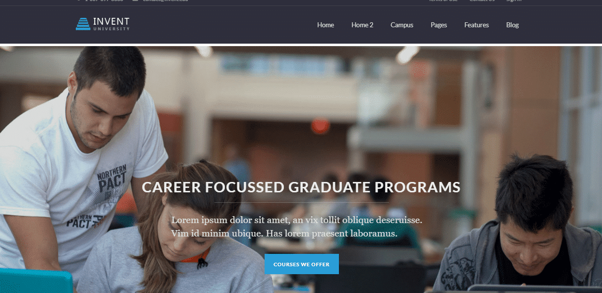 WordPress LearnDash Themes Invent-Education-Course-College-WordPress-Theme