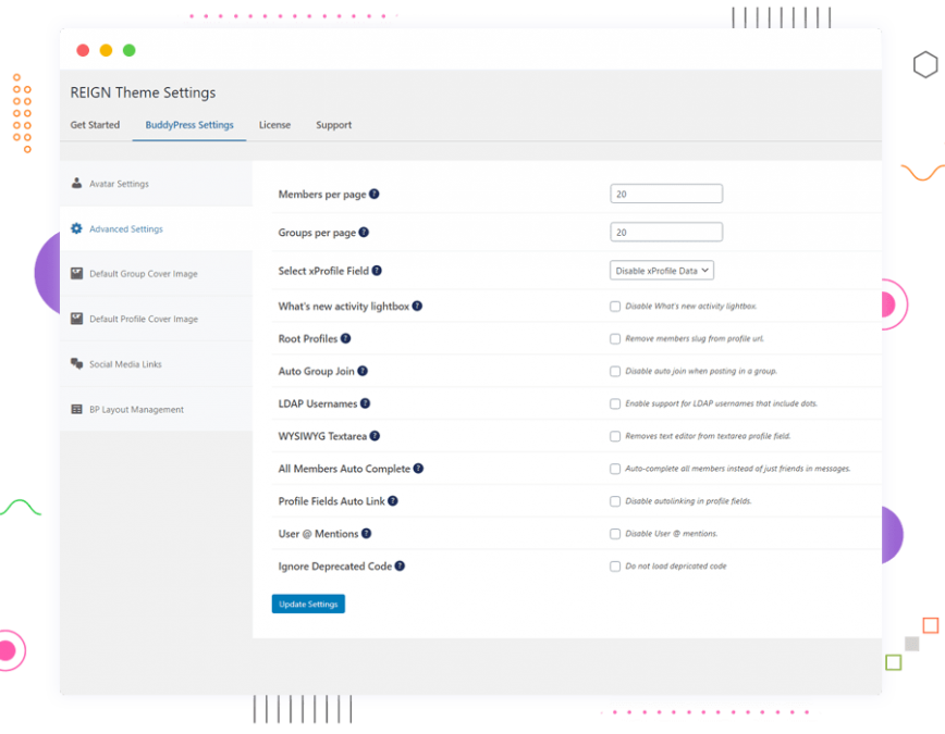 BuddyPress Theme Review wholly customizable