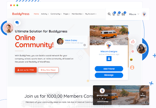 Extranet WordPress Themes Reign BuddyPress
