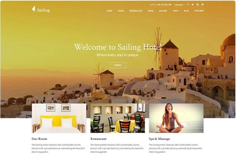 Hotel Listing WordPress Theme
