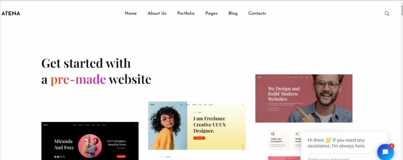 Atena Portfolio Popular WordPress Theme