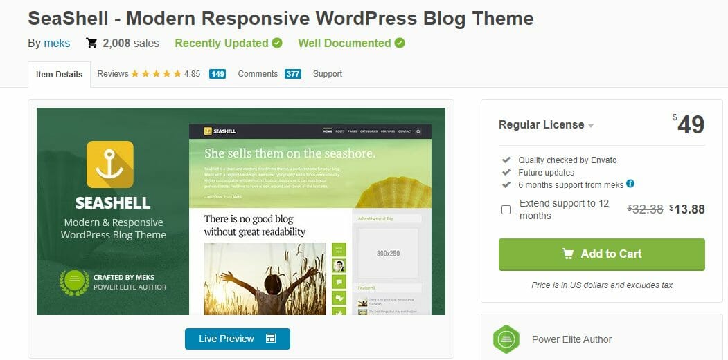 SeaShell- Best AdSense WordPress Theme