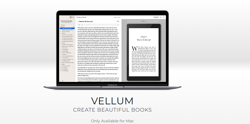 Vellum- Best Writing Software