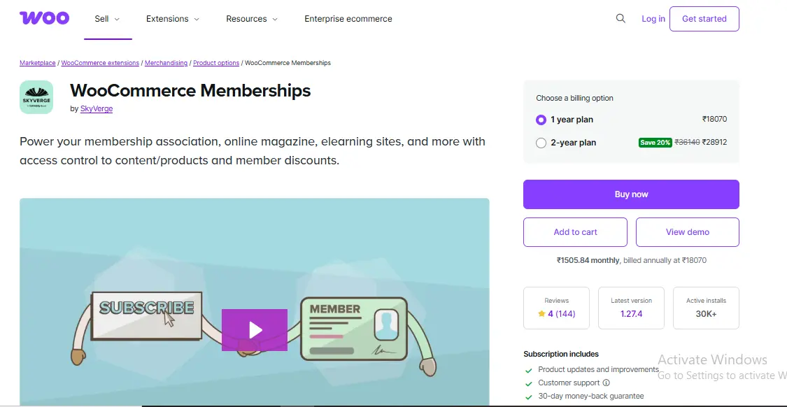 Woocommerce membership