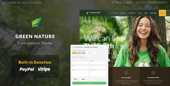 Green Nature- WordPress Themes for Nonprofits 