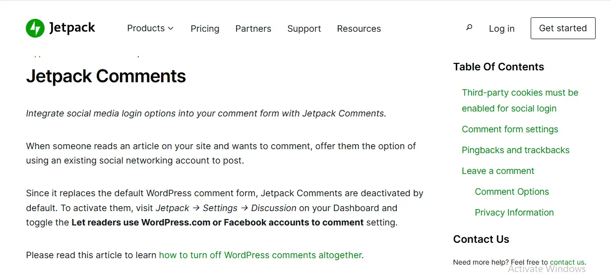 Jetpack Comments