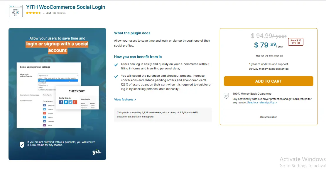 YITH WooCommerce Social login