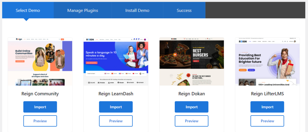 select which theme you want