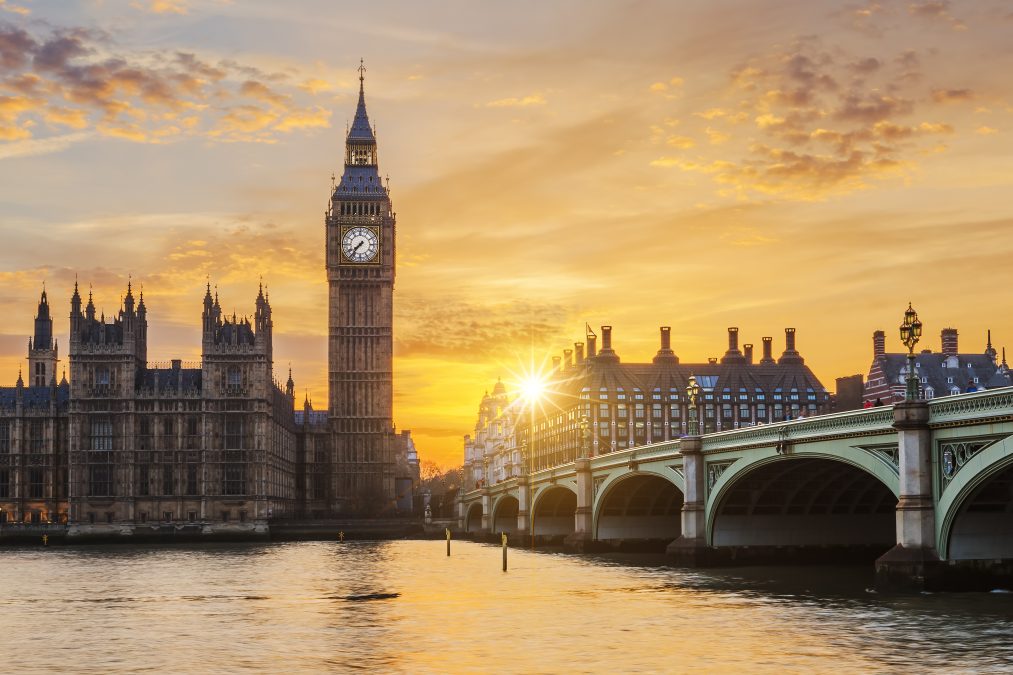 local seo agency london; Big Ben and Westminster Bridge at sunset, London, UK