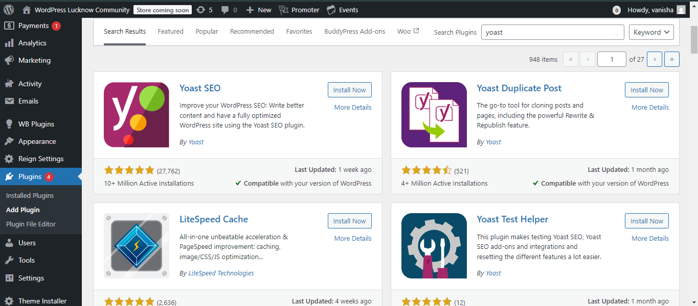 Download Yoast Plugin