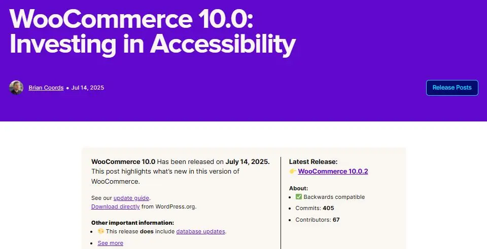 WooCommerce 10.0 Released