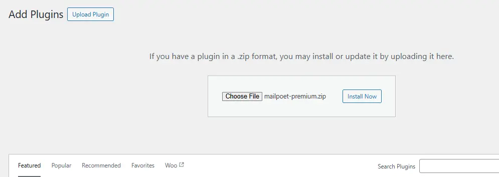 Install and Activate MailPoet