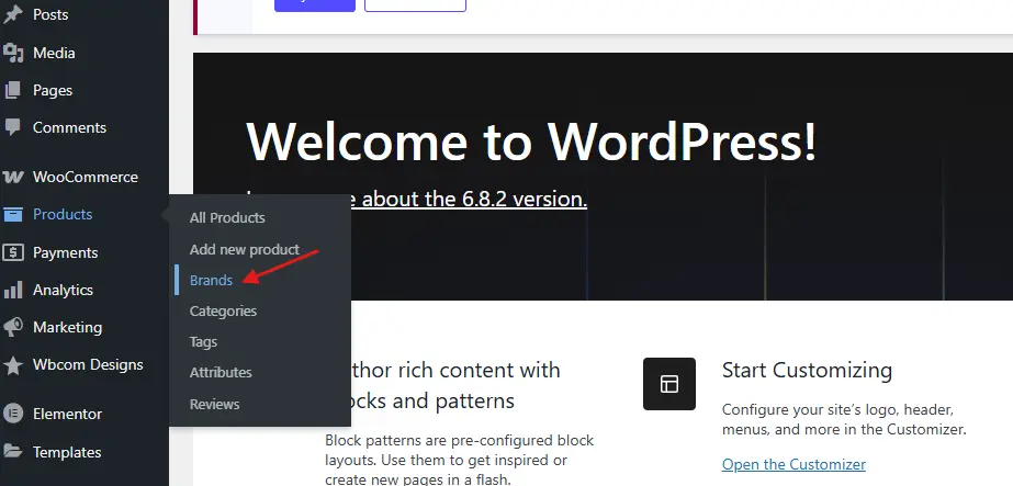 Locate the Brands Section