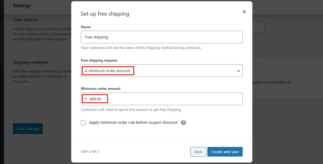 Make Shipping Free After a Minimum Order Amount