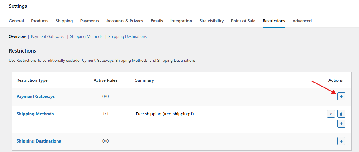 Restrict Shipping and Payment Options