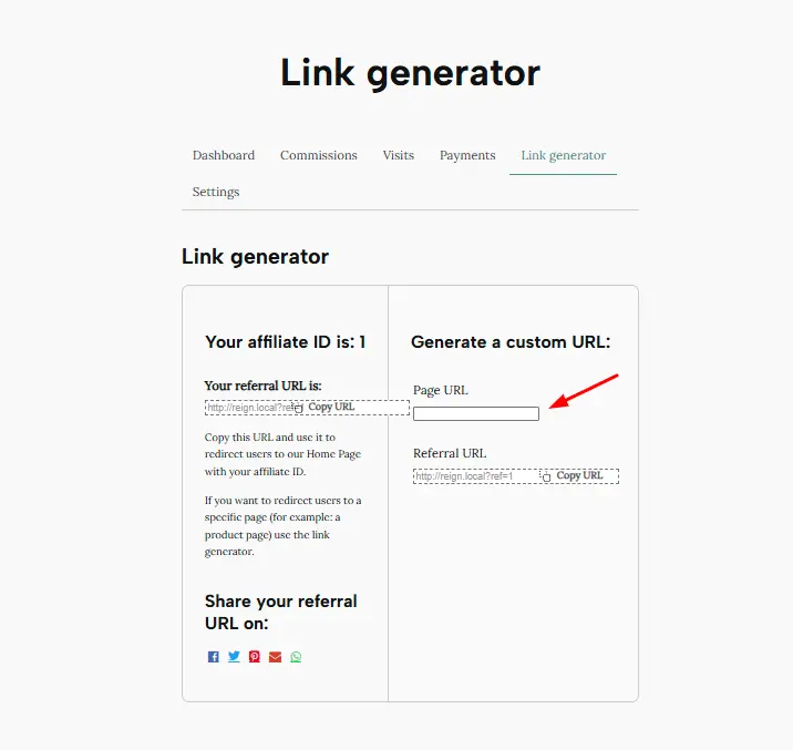 Create Affiliate Links for Partners