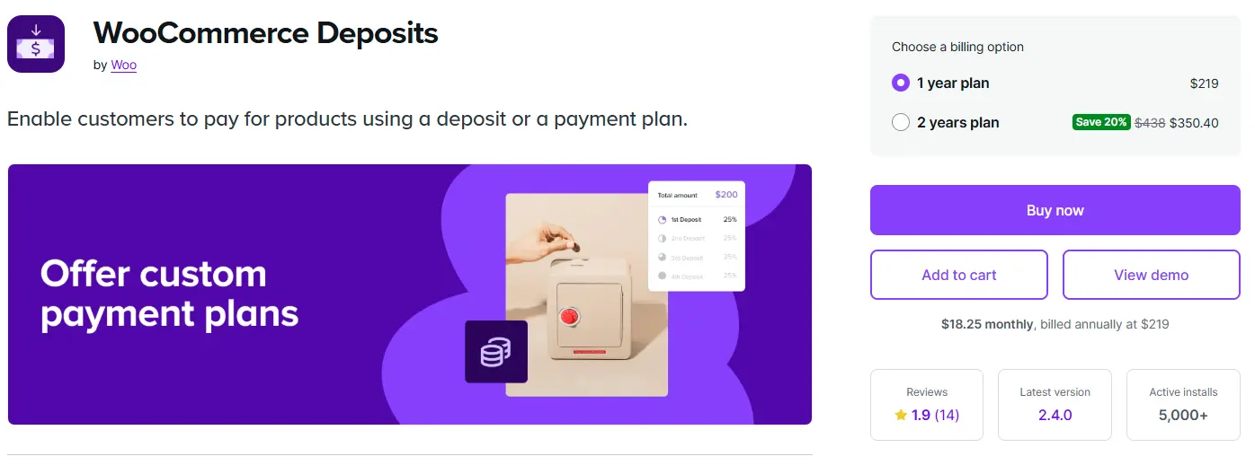 WooCommerce Deposits