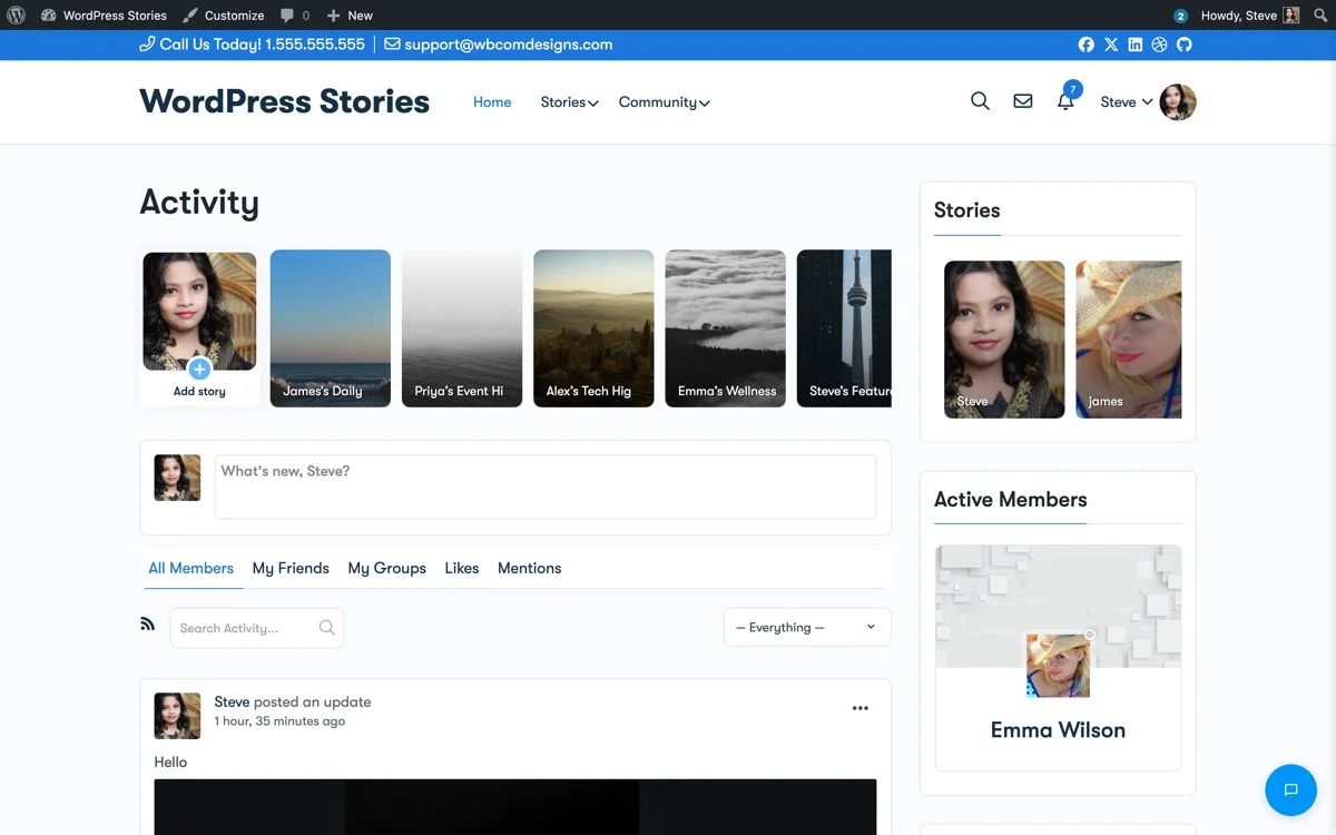 Square card style stories on Reign Theme