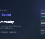Jetonomy block-based forum spaces integrated with Reign Theme showing Q&A, discussion, and private member spaces