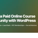 Banner for paid online course community with WordPress