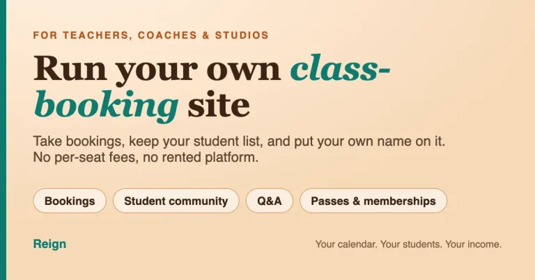 Run Your Own Class-Booking Site Instead of Paying Per Seat Every Month