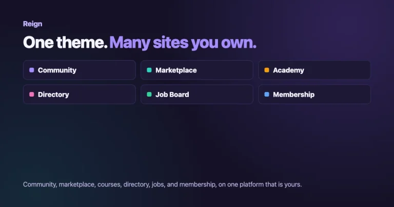 One Theme, Many Sites You Own: What You Can Build With Reign