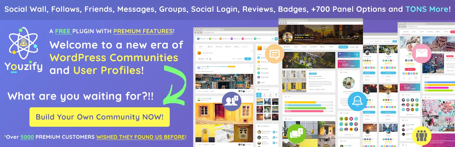 Youzify BuddyPress community plugin