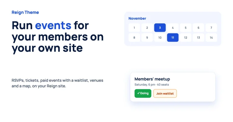 How to Run Community Events on Your Reign Site (With Eventonomy)
